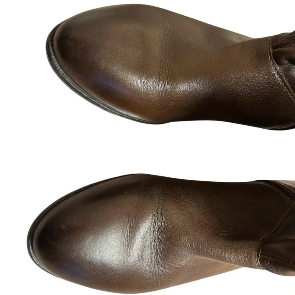 ALDO VINTAGE Brown Leather Riding Boots Dark Academia Equestrian Size 7 - Picture 5 of 11